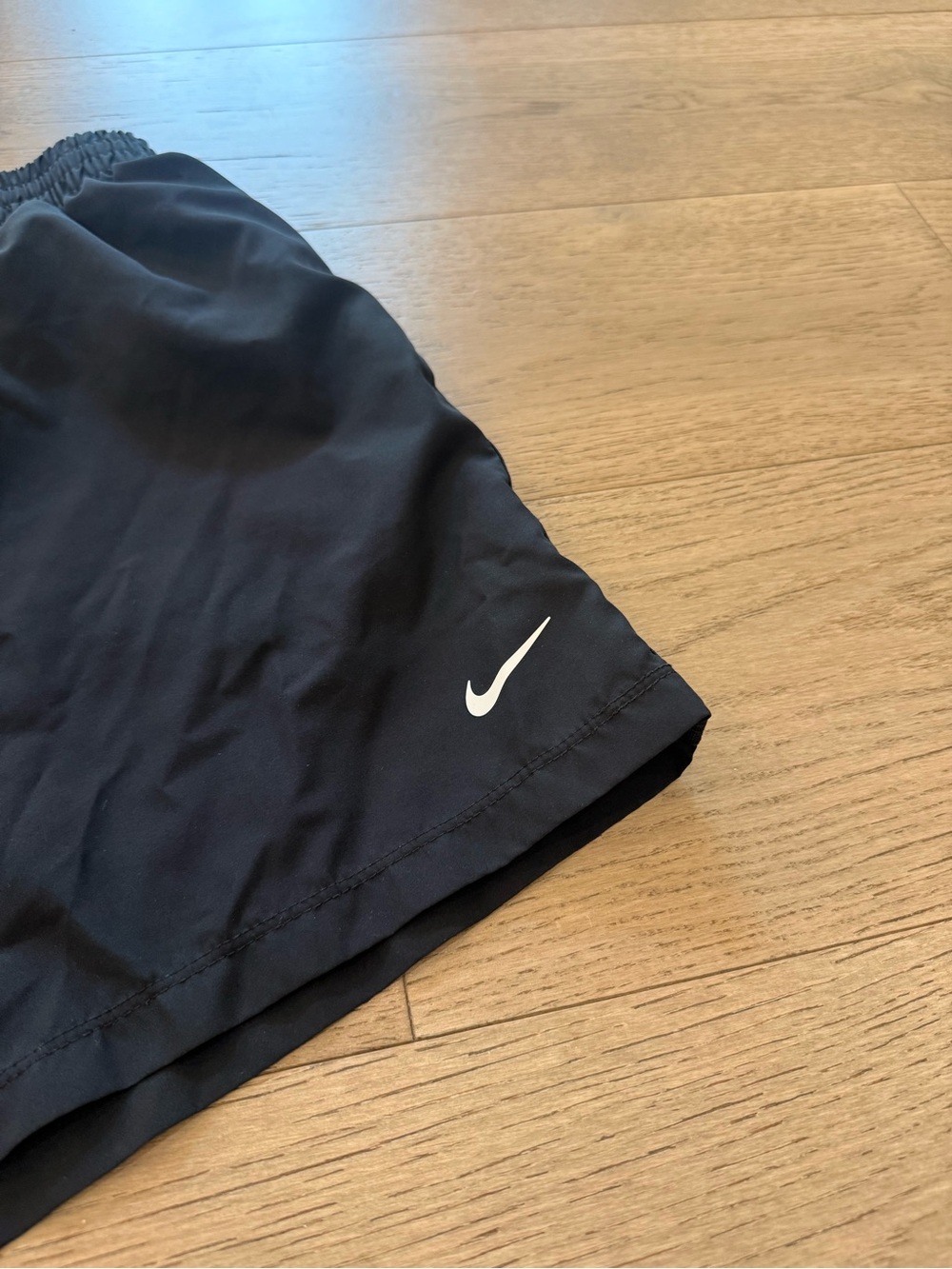Nike Black Athletic Dri-FIT Shorts with White Swoosh - Picture 4 of 6